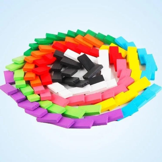 Jogo Blocos Construtor Efeito Dominó 100pçs
